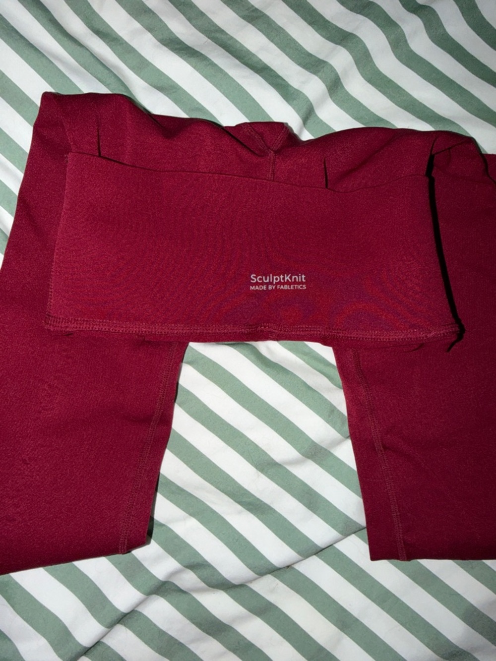 Fabletics SculptKnit High-Rise Leggings - Cherry Burst - Picture 4 of 4